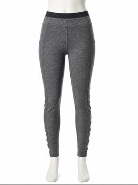 Lululemon Grey Ruched Hem Leggings Sz 6